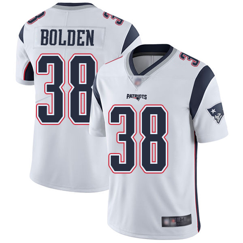 New England Patriots Football #38 Vapor Limited White Men Brandon Bolden Road NFL Jersey->youth nfl jersey->Youth Jersey